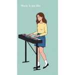 음악 뮤직 기타 가수 첼로 노래 건반 신디사이져 학원 노래방 k-pop 연습 학교 동아리 파르텔 벽지 시트지 롤스크린 : 으뜸데코