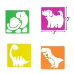 펀 익스프레스 대형 동물 분필 스텐실 - 12피스 : 가온빛햇살