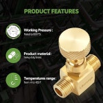 리토랑주 2팩 헤비 듀티 황동 교체 제어 바늘 밸브 1/4인치 남성 NPT X 1/4인치 여성 NPT 연결 1PCS 1/4 Female x Male : 딜리고카트