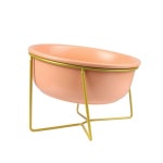 데라필 도자기 식기 골드프레임 애견밥그릇 고양이식기 강아지도자기밥그릇 : 데라필