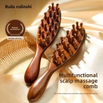 천연 황금 실크 나무 건강 자오선 관리 헤어 샴푸 마사지 도구 스크래치 차단 백단 머리 1 [Frizz 거부] 자오선 마사지 빗22 : 워터플로우