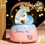 공 장식품 새로운 크리스탈 볼 뮤직 박스 소녀 하트 유니콘 빛나는 눈송이 여자 친구 로맨틱 생일 선물 장식품 스노우 글로브 : 프리미엄파츠몰