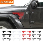 [누리정비]SHINEKA 자동차 외부 스티커 PVC 리프 펜더 커버, 지프 랭글러 JL JT 글래디에이터 2018 2020 : 칠재윤상사