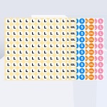 의류용 다채로운 소형 원형 라벨 스티커, 1cm : 라이크유컴퍼니