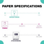 스프링힐 11인치 x 17인치 그레이 컬러 카드스탁 용지, 67파운드 벨럼 브리스톨, 147gsm, 250매(1Rime) - 프리미엄 경량 카드스탁, 텍스처... 