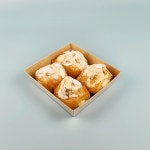 크라프트 샌드위치 케이스 뉴DR4호 100세트 정사각 일회용 포장 용기 종이 도시락 트레이 : 소라포장