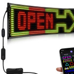 블루투스 미니 LED전광판 플렉시블 차량용 간판 옥외 광고판 메뉴판 패널 135x16cm : 나우비엘