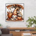 가을 다이아몬드 아트 키트 - 5D 놈 페인팅, 풀 드릴 닷 젬 벽 홈 데코 공예 14x14 인치 G7960 : 박제비몰