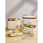 도시락 직장인을위한 풀세트 스테인레스 점심 상자 여학생용 직장인 세트 보온백 1학년 박스 1 이중 1200ml- 304 스텐 도시락 : 한빛22