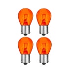 ZMShun 4Pcs 24V 21W 7507 BAU15S S25 PY21W 12496 1156PY 앰버 할로겐 전구 자동차 턴 시그널 자동 신호등 정지 브레이크 표시등 유리... 