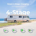 Renogy 12V 30A PWM 태양열 충전 컨트롤러 - 온도 센서가 장착된 방랑자 리튬, 리튬/젤/플로디드 배터리 4단계 충전, 과부하/단락/역극성... 