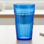무지개도토리 PC 물컵 340ml 청색 PC컵 플라스틱컵 투명물컵 : 무지개도토리