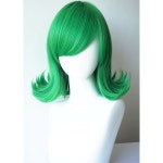 여성용 모농 그린 가발 녹색 물결무늬 녹색 가발 여성 의상 합성 가발 14인치 여성용 다쓰마키 의상 가발 (3325-1) : 지포리
