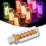 도지 자동차 USB 야간 조명, 터치 디밍 가능 유리병 실내 조명 플러그 꽂기, 자동차용 미니 LED 전구 캠핑, 파티, 홀리데이 장식, 침실... 