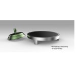 플렉시티 랩스 UFO, 아스트랄 축 회전 상단 베이스 상단 - 저마찰 오목 유리 및 알루미늄 도킹 스테이션 하단 측면 - 3 1/4 인치 : 루시아널스