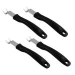 숯불 그릴과 뜨거운 표면을 위한 안전한 야외 요리를 Ciieo 4Pcs 바비큐 그릴 터 논슬립 핸들 레벨러로 쉽게 경험을 향상시킵니다 : 모아픽스샵