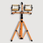 구암코 LED 투광등 충전식 2구 200W 3단계 밝기조절 투광기 식탁 접이식 : 구암코퍼레이션