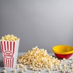 팝콘 용기 7개 세트 레드 화이트 스트라이프 레트로 스타일 재사용 가능한 오픈 버킷 스쿠퍼 클래식 볼통 박스 영화 나이트 파티 : 더퀸샵