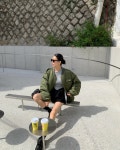 레브시티 솔리드항공점퍼 : 이오W