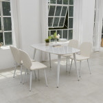 J1274 세라믹 라운드 4인 식탁 세트 1400 : 민쓰상점