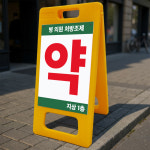 병의원 처방조제 약국 층수 기재가능 알림 안내 A형 거치대 포맥스결합 PE 입간판표지판 중 단면 : ED 스토어