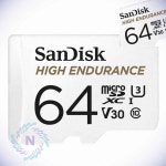 SanDisk 모니터링 microSD 카드 64GB 블랙박스용SD카드 드론촬영용메모리 : 나미마트C