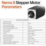 YEJMKJ 네마 8 스테퍼 모터 2상 1.8 2.8Ncm(3.97온스 인치) 고토크 바이폴라 40mm 11 0.5A 4-리드 샤프트 10mm 4mm 20 케이블 0.5M 3D... 