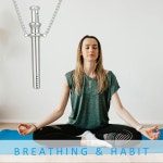 여성 남성 불안 및 스트레스 해소를 위한 호흡 목걸이 - 명상 마음챙김 스테인리스 스틸 금연 펜던트 Black : 치즈포켓