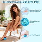 목, 등, 발, 손을 위한 부드러운 근육 및 스트레스 도구, 직장인, 요가, 시니어를 위한 테라피 볼(2.5인치, 투명-블루) Blue : 버니몰스토어