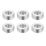 파티킬 6PCS 알루미늄 스페이서 1/2 X 1 금속 3/8L 나사 고정 원형 부싱 5/16인치 볼트 실버 1/4 Black : 바아상점