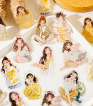 빈티지 다꾸 비오는 건널목 카페 라벤더 소녀 스티커 15매 : 키키네문구점