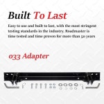 로드마스터 033 블루 옥스 토우 바에서 RM 클래식 스타일의 베이스플레이트 스틸 어댑터 | 크로스바 스타일 전용 내구성 있는 파우더 코트 헤비... 