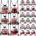 써니무브 24개 치어 스트링 백팩 벌크 클리어 PVC 치어리더 짐 보관 가방 스포츠팀 액세서리 선물 빨간색 Blue : 바아상점