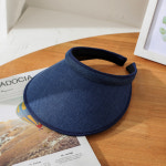 THE한량샵 블루 와이드 썬캡 여성용 UV차단 챙넓은 썸머모자 여성썬캡추천 야외모자 여름모자 여행모자 골프썬캡 : 민준상점