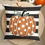 GEORY 가을 베개 커버 20 x 인치, 줄무늬 물방울 호박 오렌지 장식 던지기 케이스 농가 추수감사절 명절 쿠션 가정용 소파 소파용 실내 G0117... 