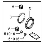 미라지 씰 키트, 프론트 브레이크 캘리퍼 4605B643 : 먼데이 스토어23