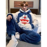 귀여운 남자 털잠옷 실내복 좋은 실크 보아털 남학생 빈티지 팬츠 사계절 겨울 G6829 표준L 100 130근 : 주니안스토어1009