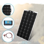 가능 패널 벤딩 야외용 2000W RV 18V 카라반 전문가용 태양광 방수 플렉시블 선박 1PC : 머시마켓22호점