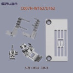 Siruba 오버록 재봉틀 게이지 세트 C007H-W162 U162 바늘판 E3846 노루발 P0026 ThreeNeedle fiveLines : 미주세브
