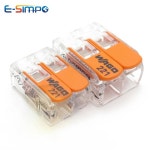 10pc 221-412-413-415 221-612 613 615 2411 기존 범용 컴팩트 LED 스플 라이스 와이어 커넥터 도체 터미널 블록 wt 레버 : 아침햇살스토어