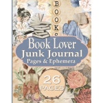 책 애호가 정크 저널 페이지 & 에페메라 스크랩북 및 콜라주를 위한 26페이지 키트 빈티지 로즈 테마 컬렉션 : 라온길테라피