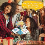 불 수 있는 LED 조명 양초와 음악, 다채로운 조명이 18세 생일 카드 - 뮤지컬 라이트 업 3D 팝업 축하 카드, , 청소년, 딸, 아들, 소녀, 소년을... 