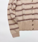 수입 명품 여자 울 스트라이프 가디건 니트 하객의류 간절기 d3009 : 차도우