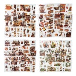 24Pcs 스토어 PET 스티커, 스크랩북용 빈티지 DIY 공예품, 프리컷 저널 용품 및 정크 에페메라 1 Grocery Store 24 : 라온길테라피