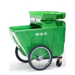폐기물카트 손수레 야외 쓰레기 트롤리 리어카 쓰레기통 1. 400L 녹색 무뚜껑 바퀴 : 셀리마트