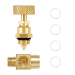 리토랑주 2팩 헤비 듀티 황동 교체 제어 바늘 밸브 1/4인치 여성 NPT X 1/4인치 여성 NPT 연결 1PCS 1/4 Female x Male : 딜리고포스트