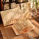 3D 입체 DIY 북램프 부채꼴 고대 스타일 야간 조명 서예 데스크탑 장식 예술 북라이트 홈 : 포리나인코퍼레이션