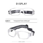 보호 안경용 수그리 스포츠 안경 러닝 농구 축구 충격 흡수 조절 스트랩 1 G8031 Gloss Black Frame : 비행기타고온상점