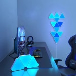 LED 삼각형 양자 램프 RGB 벽 스마트 픽업 리듬 배경 조명 침실 머리맡 야간 사무실 장식 WiFi APP No Plug 6 PCS : 엔드라이프