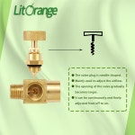 리토랑주 2팩 헤비 듀티 황동 교체 제어 바늘 밸브 1/4인치 여성 NPT X 1/4인치 여성 NPT 연결 1PCS 1/4 Female x Male : 딜리고포스트